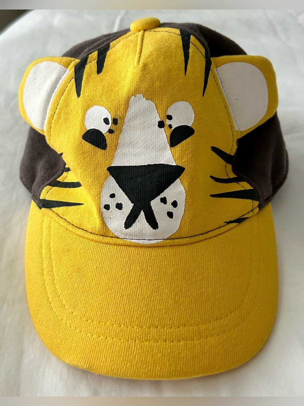 Toddler Yellow Tiger Face Cap